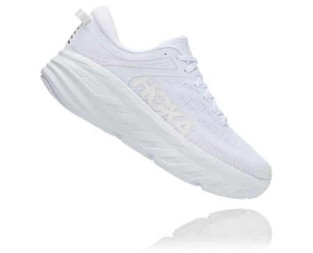 Hoka One One Bondi 7 Homem - Sapatos Ortopédicos Branco / Branco | PT-NqIKCav